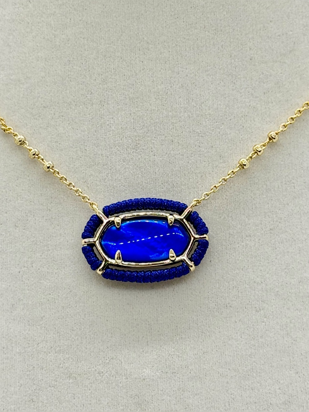 Kendra Scott Gold Threaded Elisa in Cobalt Blue Illusion
